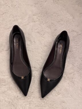 Tory Burch Black Pointed Toe Ballet Flats